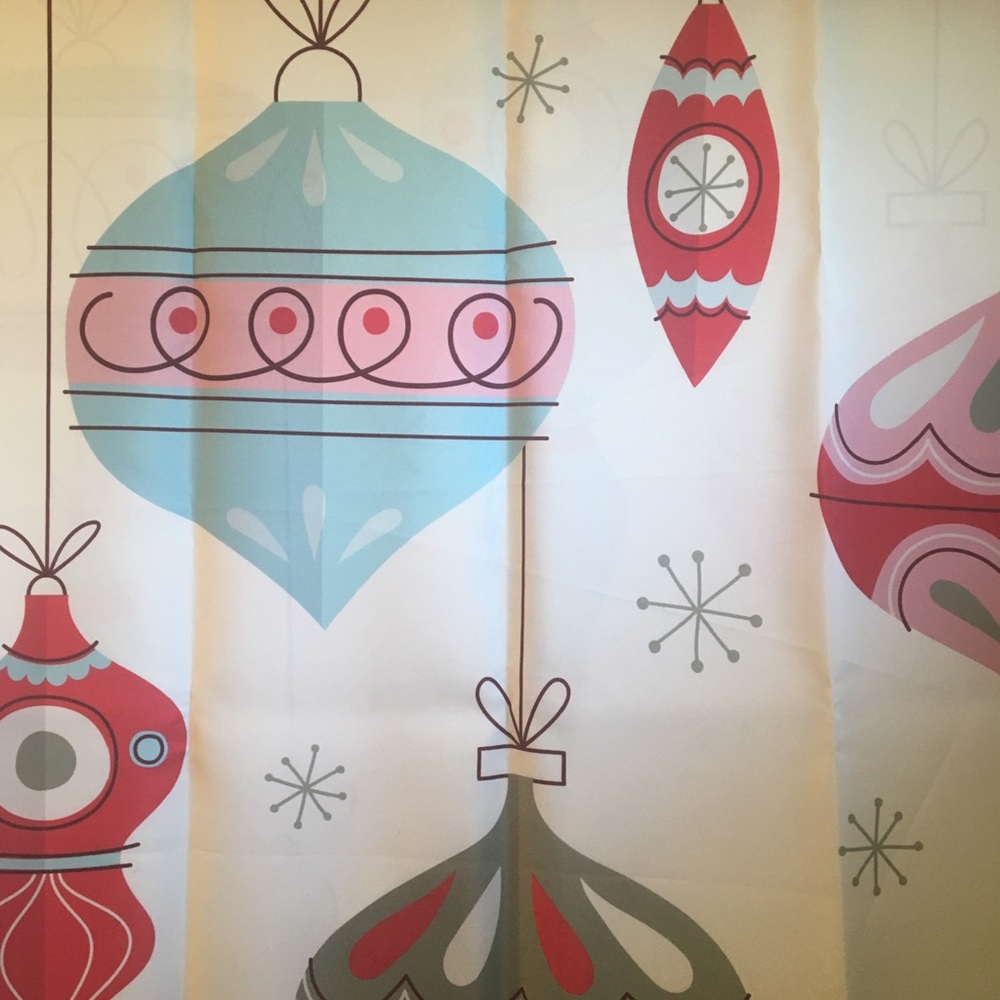 Holiday shower curtain